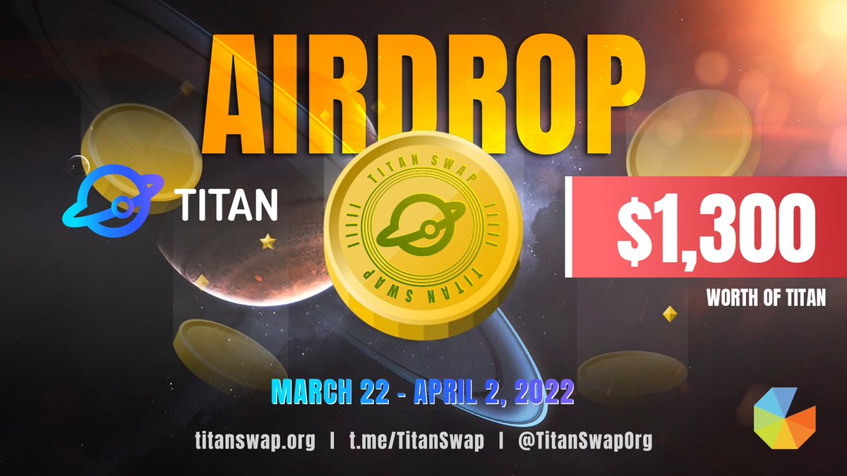 AirdropAnalytic's tweet photo. 🕵🏻‍♂️ New #Airdrop: TITAN SWAP
💸 Total Reward: $1,300 worth of TITAN
 Rating: ⭐️⭐️⭐️ 3/3stars

Airdrop Link: https://t.co/690pyE613N

-Complete all tasks of the airdrop
-Submit your ETH wallet address
-Airdrop For the 200 random + 300 top Refferl https://t.co/tGsVYdhLNU