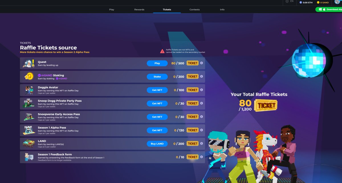 BrianLeePlacid's tweet photo. @TheSandboxGame I just participated in the daily #SandboxAlphaS2Contest for a chance to earn up to 1,000 $SAND! Starting March 22 - Ticket Day. Check out my screenshot below!
👇 #SandboxAlphaS2 
Let's goooo raffle! https://t.co/zT3vgJgh5e
