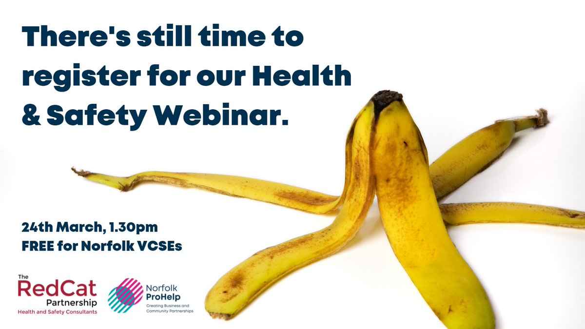 Last-minute registrations still being accepted! 👉 bit.ly/3g7O5Od
🍌Make sure your health &amp; safety isn't going to trip you up in our FREE webinar on 24th March at 1.30pm

<a href="/NewsFromRedCat/">RedCatNews&Info</a>