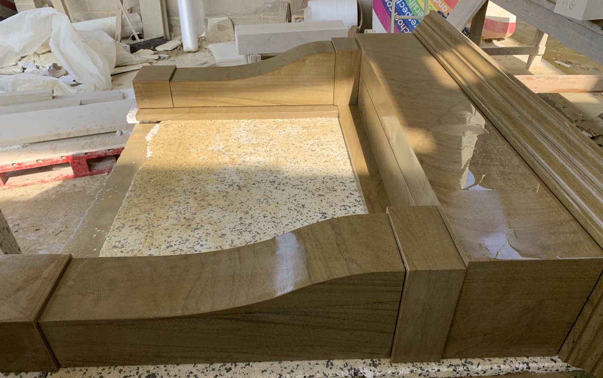 DimensionalSton's tweet photo. Lovely fireplace finished up yesterday, made from our locally quarried Gritstone, it’s custom sized and designed to our customers exact details! #Yorkstone #YorkshireStone #Stonemasonry #SolidStone #ProperJob #BritishStone https://t.co/EPNROKrrVL