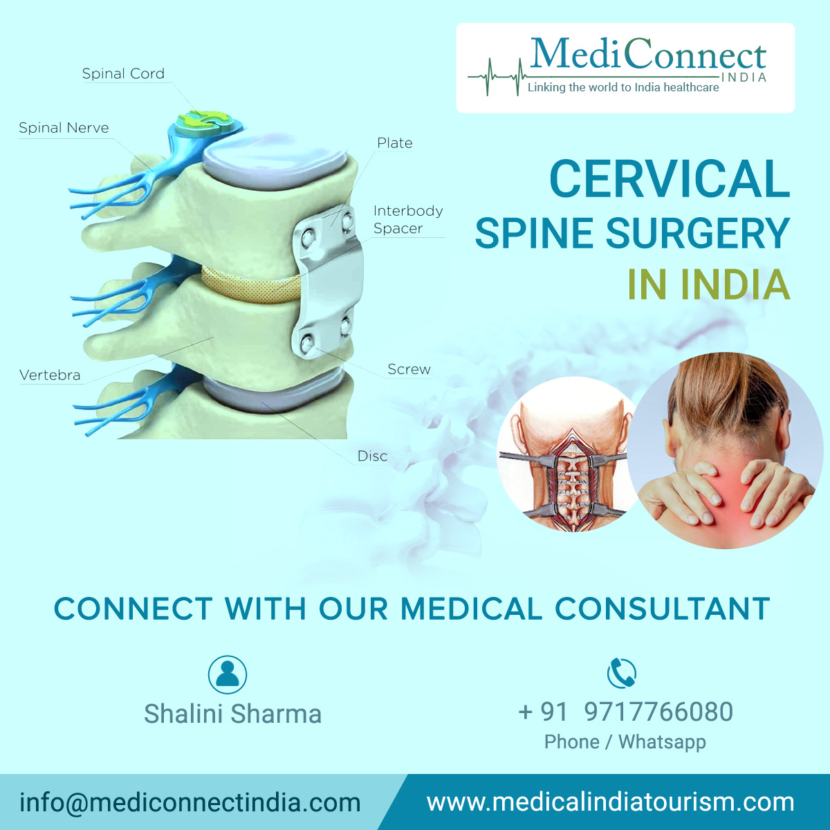mediconnectind's tweet photo. Do you feel numbness, tingling, or weakness in the body? Get your cervical spine surgery treated with

Whatsapp📞: +91 9717766080  
📧Email us: info@mediconnectindia.com

#Sysptoms #Cervical #Pain #surgicaltechnique #necksurgery #spinesurgery #Surgery #Recoverey #Mediconnect https://t.co/gbAIHowAGH