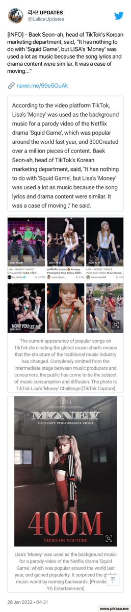 lalaluvlalisa's tweet photo. The legit VIRAL SONG that never receives fair recognition and treatment from @ygent_official below is only a short list of how organic and viral MONEY is, go give another song an MV whatever we get the favoritism but you calling it viral like HOW? 🥴 https://t.co/eLw9a9RE2D