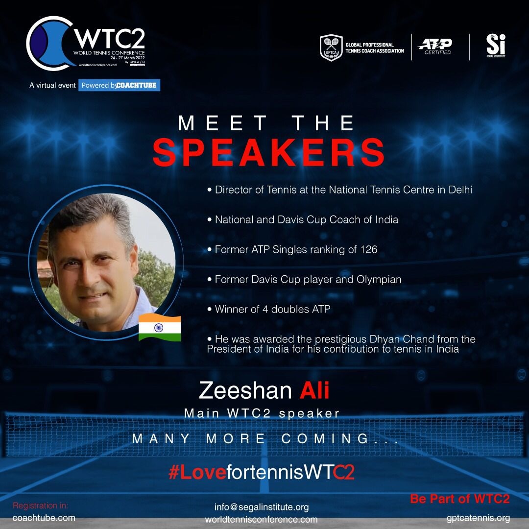 IndTennisDaily's tweet photo. Davis Cup coach Zeeshan Ali to speak at the World Tennis Conference (WTC) on 27 Mar, alongside the likes of Toni Nadal

Register on https://t.co/P51xE3oIid 

Use code PTLVIP15 to avail a 15% discount https://t.co/jnwydEzL3i https://t.co/UFdIMDnw8L