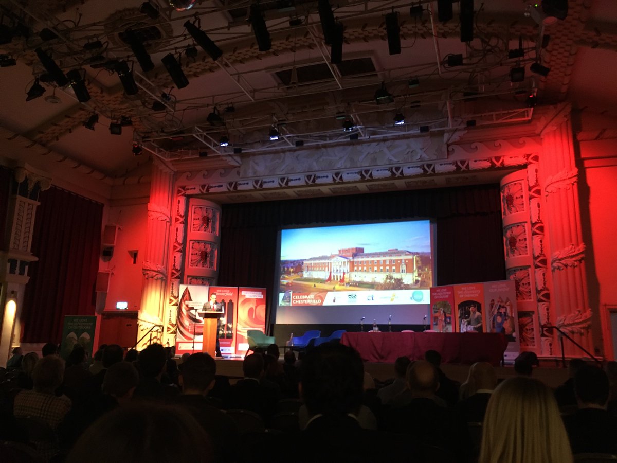 In #Chesterfield today hearing about the town’s plans for the future <a href="/DesChes/">Destination Chesterfield</a> in the beautiful Winding Wheel theatre