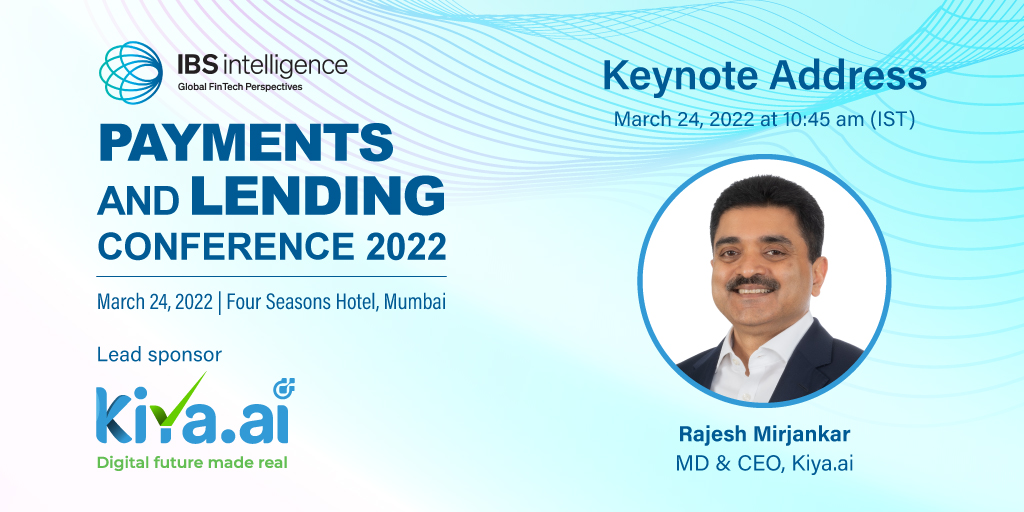 DigitalkiyaAi's tweet photo. Join @RajeshMirjankar, MD & CEO, https://t.co/4d7vwbz477 as he addresses the keynote session at @IBSIntelligence's inaugural Payments & Lending Conference 2022, tomorrow @ 10.45 am.
Register now: https://t.co/lIRHWTXPuY
#DigitalPayments #Fintech #DigitalBanking #LendingManagement https://t.co/klj8NuZi6S