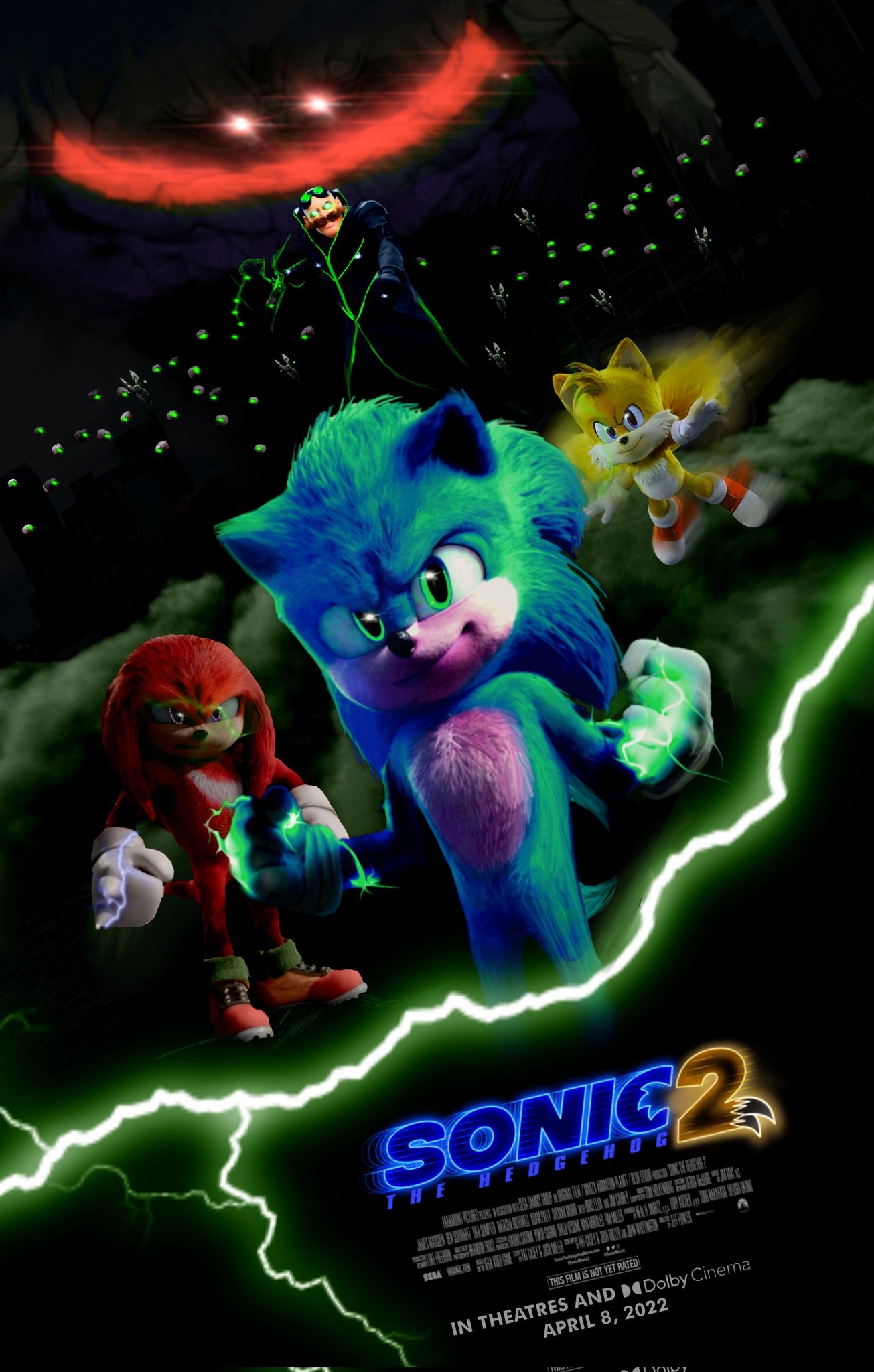 Twitter hashflags, AR filter and new poster sighted for Sonic the Hedgehog 2  - Tails' Channel