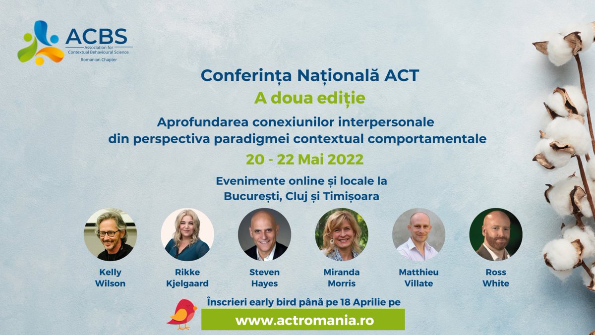 UMFSTGM's tweet photo. Conferința Asociației de Terapie a Acceptării și Angajamentului, la ediția a doua - detalii în link https://t.co/PyShbou6PP https://t.co/k8owGng61X