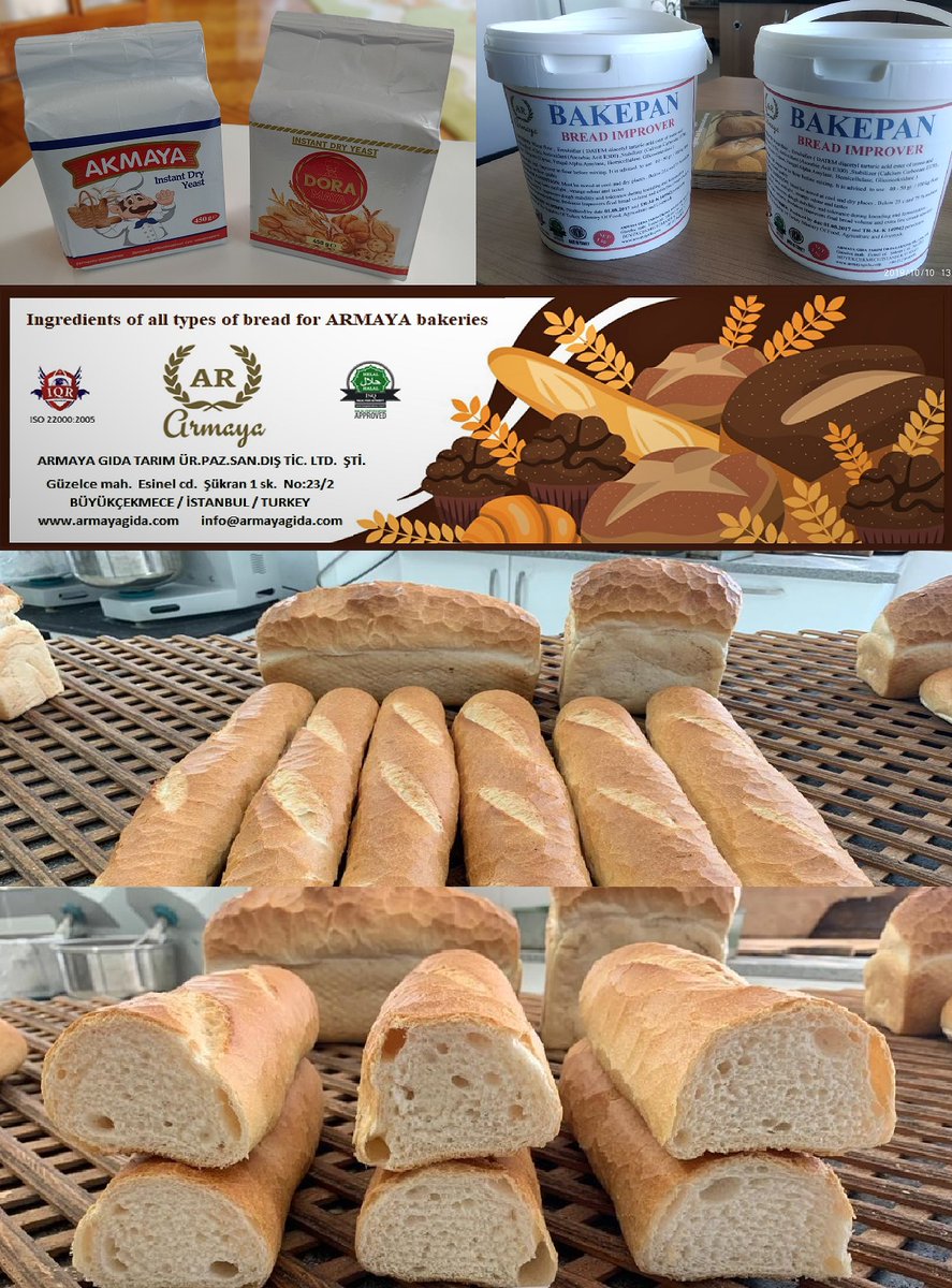 #breadimprover #instantdryyeast #yeast #ameliorantdepanification #levure #backmittel #flourimprover #UniMix #Bakepan #ekmekgeliştirici #ungeliştirici  #bakeryingredients #bakery #boulangerie
armayagida.com 
sadrikoseri@armayagida.com