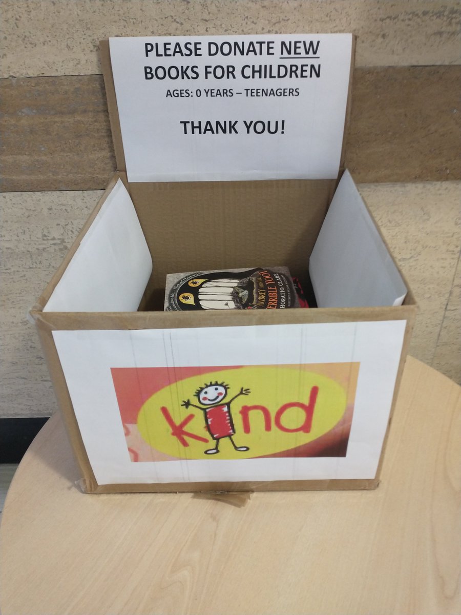 LivUniPeople's tweet photo. We have received lots of new children's books - donated by @LivUni staff & students, thank you!
Drop your gift of a brand new book for a child who may never have owned their own book before into this box in the reception of the 2 @LivUniLibrary buildings #LivtoGive https://t.co/wWX8HJRfZa