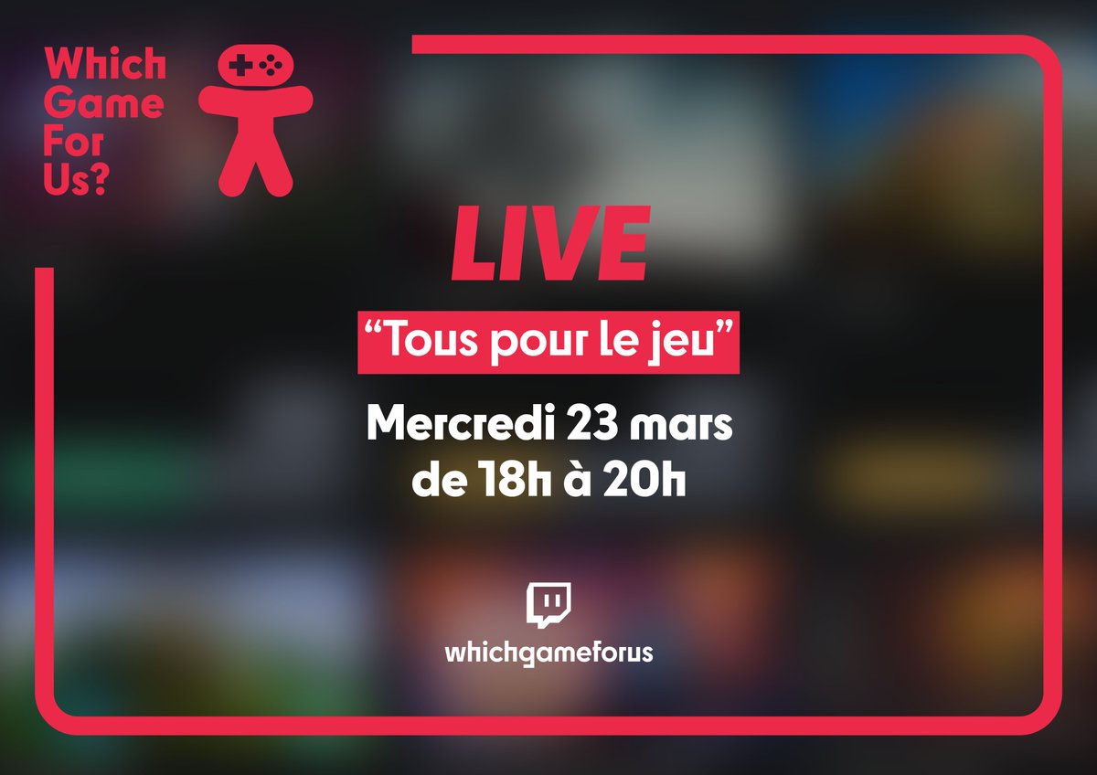 WhichGameForUs's tweet photo. Ce soir dès 18h, vous aurez la chance de participer à un live @TwitchFR pour la cause du #handigaming. Vous serez au cœur d'une table ronde avec de superbes invités, animé par Paul et Mathys. Soyez présents, on compte sur vous pour mettre l'ambiance. #Twitch #Handicap https://t.co/eLa4lTgdqG