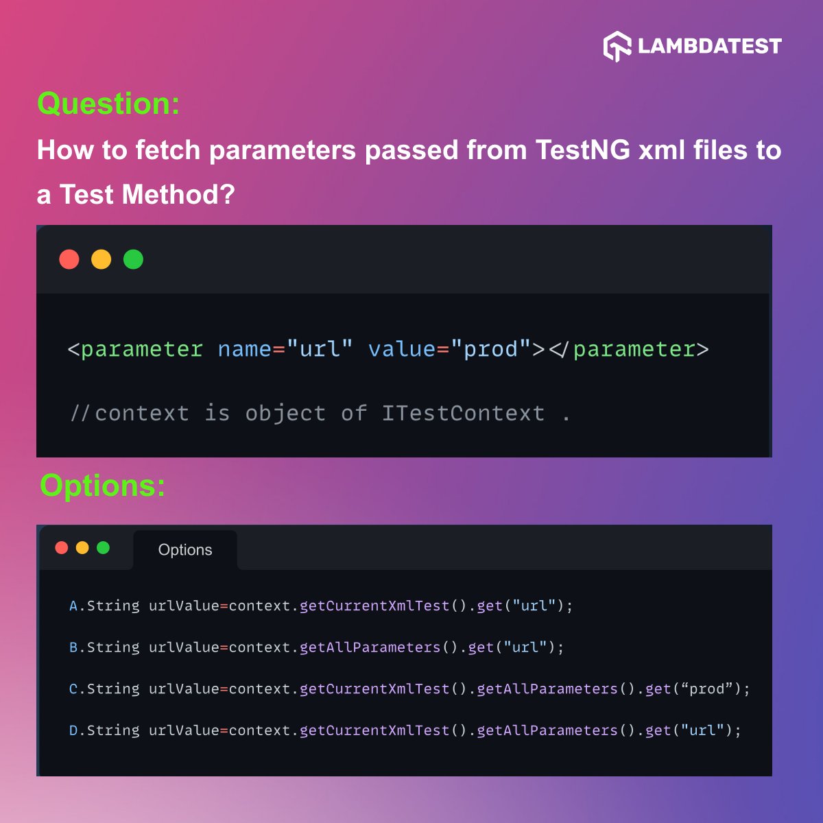 lambdatesting's tweet image. Here is the next question in the #LambdaTestCodingChallenge series🚀
𝐂𝐡𝐚𝐥𝐥𝐞𝐧𝐠𝐞 𝟏𝟎 (𝐌𝐚𝐫𝐜𝐡 𝟐𝟐) 📅
#CodeFestMar2022
