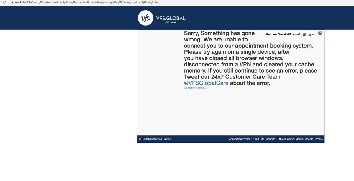 Manoj_Real's tweet photo. @vfsglobalcare Appointment system never worked for us , its so hard to reach and fix this . https://t.co/KwWKmovFcu