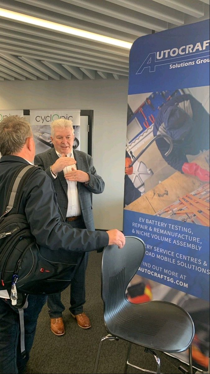 If you're at #SMMTElectrified at QEII Centre in London today, make sure you say hi to Malcolm Morris &amp; Ben Straw on the Autocraft Solutions Group stand!

Learn more about our fixed and mobile EV battery testing, repair, remanufacture &amp; assembly solutions.