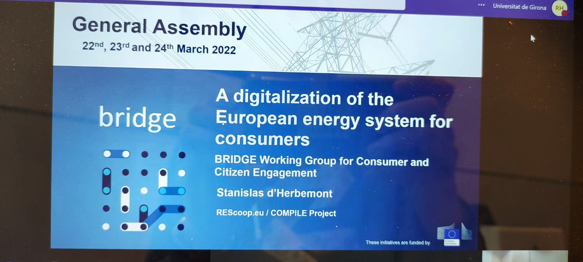 Attending the second day of #Bridge's General Assembly!

Today we learn about #digitalisation of the European energy system for #consumers. 

<a href="/Energy4Europe/">Energy4Europe 🇪🇺</a> #energy <a href="/elandh2020/">ELANDH2020</a> #FEVERproject