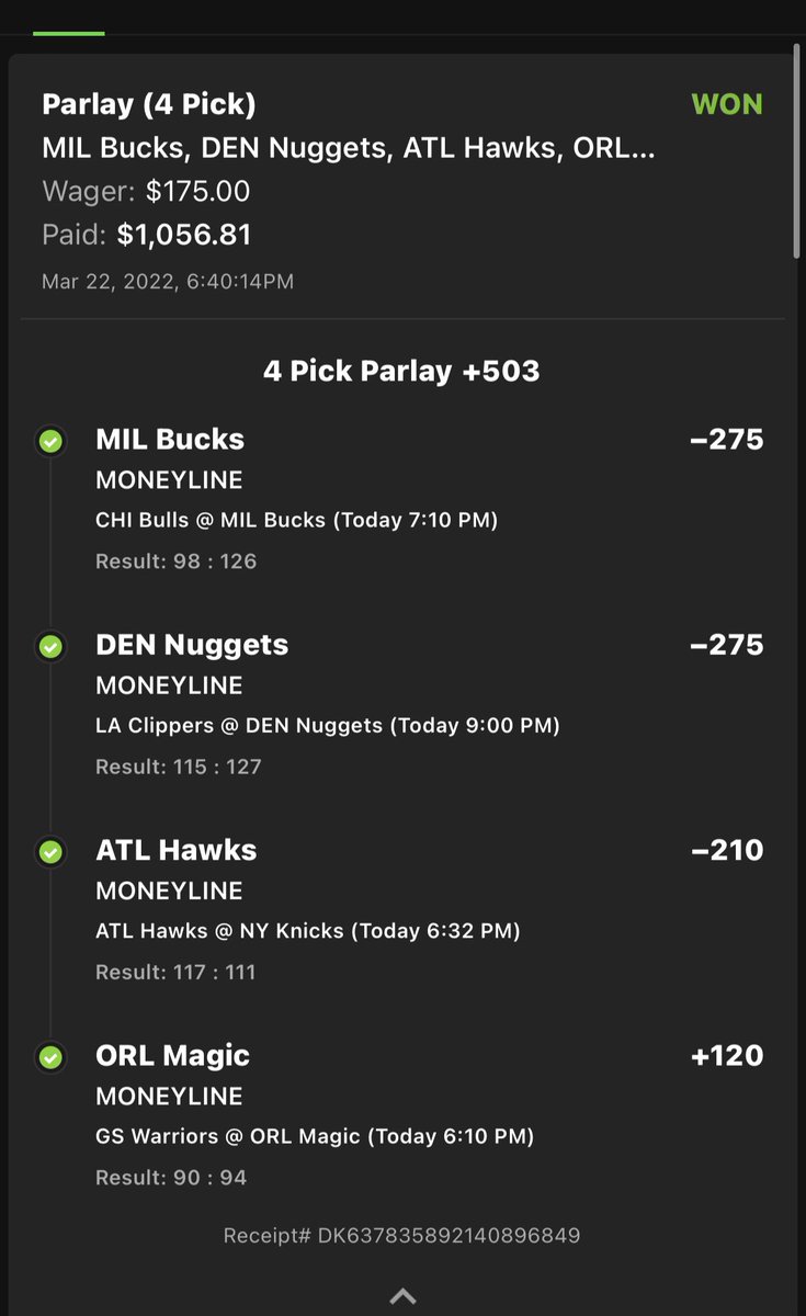 KingBr24's tweet photo. #BRbets #GamblingTwitter #DraftKings https://t.co/jfl1A8iFoC