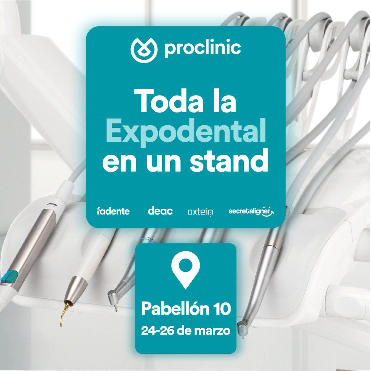 Proclinic_SA's tweet photo. Toda la Expodental en un stand.
¡Te esperamos en el pabellón 10! 🙌

No te lo pierdas.

ExpoDental @feriaexpodental #expodental2022 #proclinic #fadente #deac #secretaligner #oxtein #novedades #cadcam #alineadoresinvisibles #ortodonciainvisible #stand https://t.co/5X7qCgNPrp