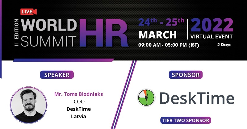 desktime's tweet photo. Curious to learn how integrated #techonologies 👨‍💻 can help reduce challenges faced by #HR 🤩? Join @TomsBlodnieks at @TraiCon_Events #HRSummit! Along with other industry #leaders, he will discuss the most innovative solutions. Register now 👉 https://t.co/adCFBCF17z