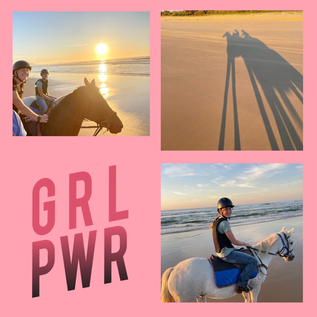 NOELM_SMITH's tweet photo. Emma with our 2 new rider recruits, enjoying the morning at the beach not just an ordinary day on the track! Progressing with 5 ⭐️#natural #grassroots #horseskills #coffsharbour #horses #racing #thoroughbreds #lifestyle #boambeebeach https://t.co/KrGSOvA2w2