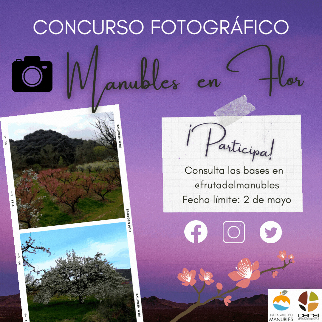 🏃‍♀️ 🍏 ¿Te apetece una escapada rural en plena floración de los frutales?
📸🏡🏚  Acércate al #ValledelManubles, quédate a dormir en sus alojamientos rurales y participa en el concurso fotográfico.
👀 Consulta las bases en cutt.ly/3SAF8QS