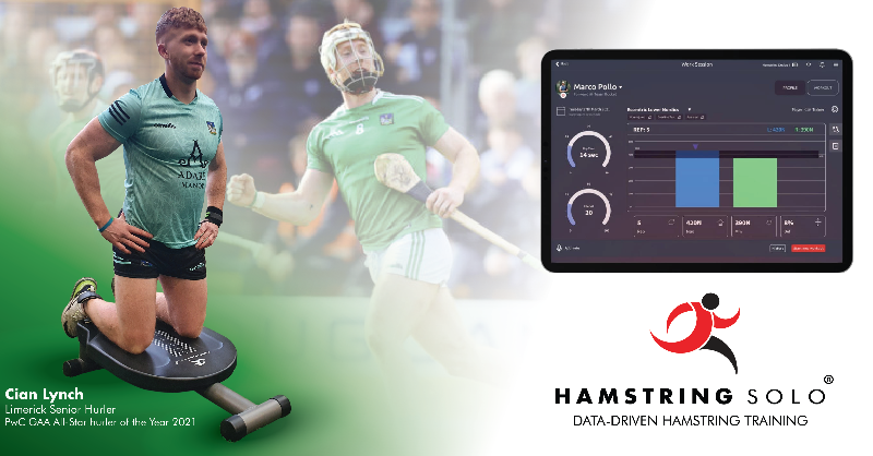 HamstringSolo_'s tweet photo. 2021 hurler of the year Cian Lynch using the Hamstring Solo system in preparation for @LimerickCLG’s 2022 championship campaign 🏆

The Hamstring Solo Elite is the safest, most accurate way to objectively monitor hamstring vulnerability in the field 📈

#gaa #hurling #datadriven