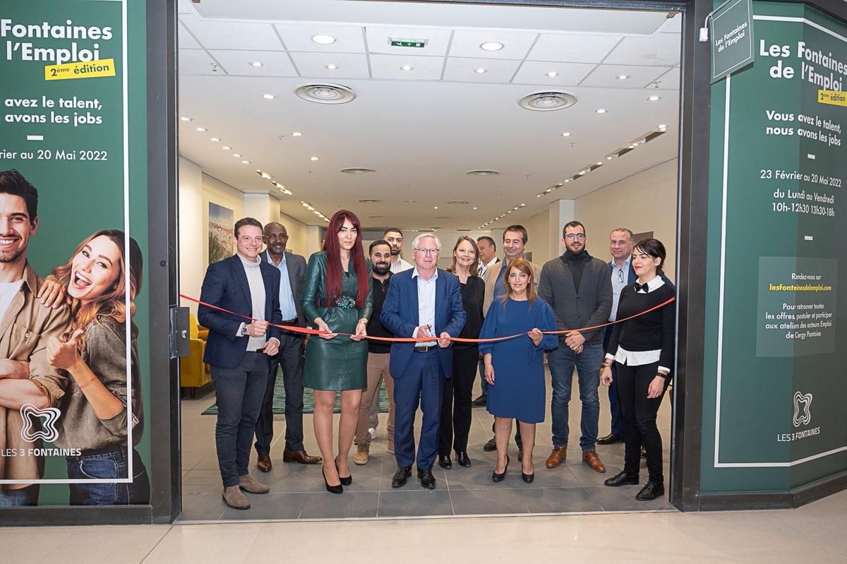 KeltoumRochdi's tweet photo. Les Fontaines de l’emploi.#2 #Inauguration 
+de 1400 offres à pourvoir. Rdv au @3fontaines niveau 1. Jusqu’au 20 mai. 72 nouvelle boutiques #prochainement. #hammerson @CergyPontoise95  @villedecergy https://t.co/9sgeZb4ZiC