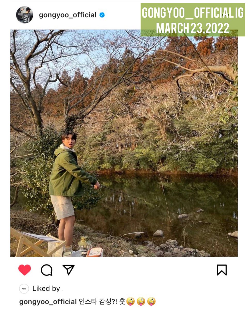 gongyoothailand's tweet photo. GONG YOO's ig update
วันที่ : 2022.03.23
แคปชั่น : instagram vibes?! ฮึ่ 🤪🤪🤪
ที่มา  : gongyoo_official
ลิ้งค์ : https://t.co/Wu5ZmXxxu9

📝: หายหน้าหายตาไปนาน กลับมาพร้อมภาพตกปลาในน้ำตื้น ความรู้สึกก็จะเป็นแบบในภาพค่ะ 🤪
(ภาพจากสถานที่ถ่ายทำ Discovery) 
#gongyoo #공유 #กงยู https://t.co/Bb5TPX8bUI