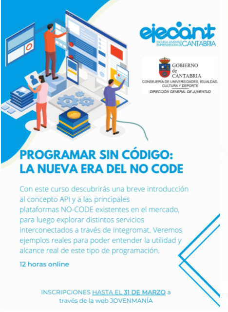 ejecant's tweet photo. Descubre todo lo que te ofrece el #NoCode del 1 al 11 de abril en nuestro próximo workshop ! Info e inscripciones aquí, plazas limitadas ; https://t.co/C19gkDEmYX https://t.co/hpDQnkQhe7