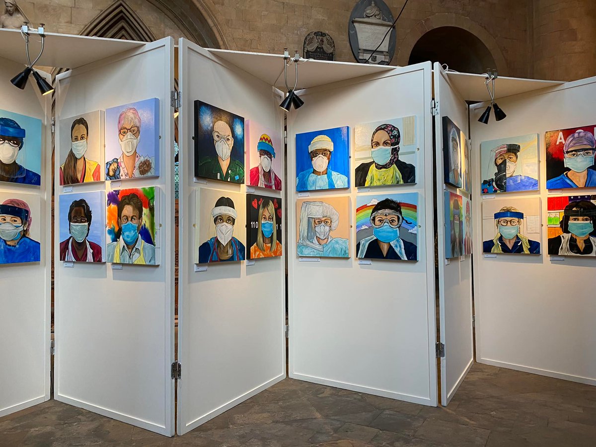 SouthwMinster's tweet photo. Portraits from an Artist in Isolation (Real People Real Heroes) – Exhibition at @SouthwMinster
 
49 paintings by artist Sarah Flanagan. A tribute to keyworkers who protected us through the #pandemic.

On display until 8 April

#NationalDayofReflection 

https://t.co/rj73D4kNvN https://t.co/5A5hb8aRXg
