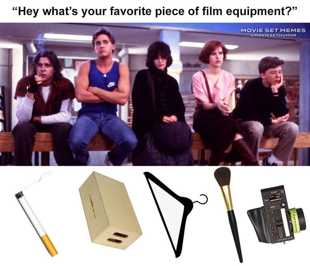 Raindance's tweet photo. Choose your favourite piece of film equipment π€£
By #MovieSetMemes https://t.co/Zwur8unASt