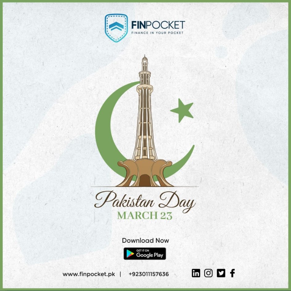 Finpocketpk's tweet image. Happy #PakistanDay!
This year FinPocket is making a resolution to make the stock market accessible for ALL.
#23MarchPakistanDay2022 #HappyResolutionDay #DontDelayInvesttoday #FinPocket #PakistanStockExchange
