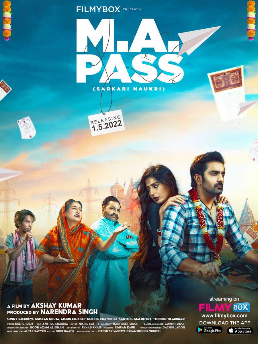 atulmohanhere's tweet photo. Get ready for M.A. PASS, upholding your emotions filled with drama!!
#Filmybox announces its new film #MAPass releasing on 1st May 2022 exclusively to premiere on @filmybox OTT platfrom
@sunnysachdevaa @arjunfaudarr @Filmybox2 @muskaan_mehta5
#NarendraSingh #AkshayKumar https://t.co/ezO7LZcBvC