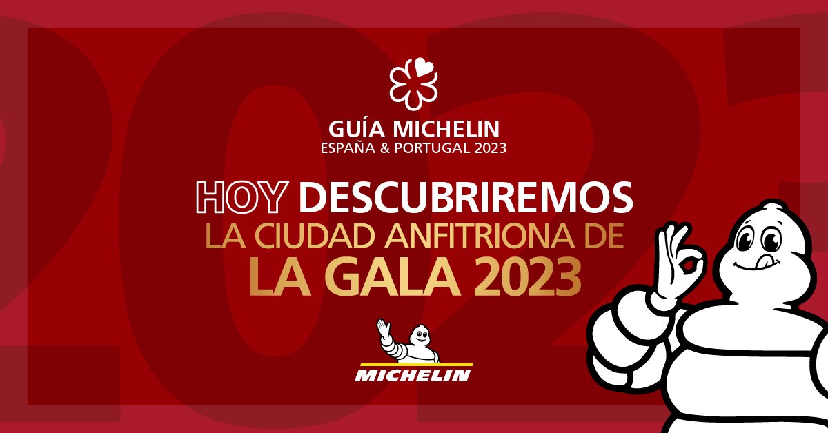 Hoy descubrimos la ciudad que acogerá la próxima Gala de la Guía MICHELIN España &amp; Portugal 2023. ¿Te lo vas a perder?
#GUIAMICHELINESPT #MICHELINSTAR23