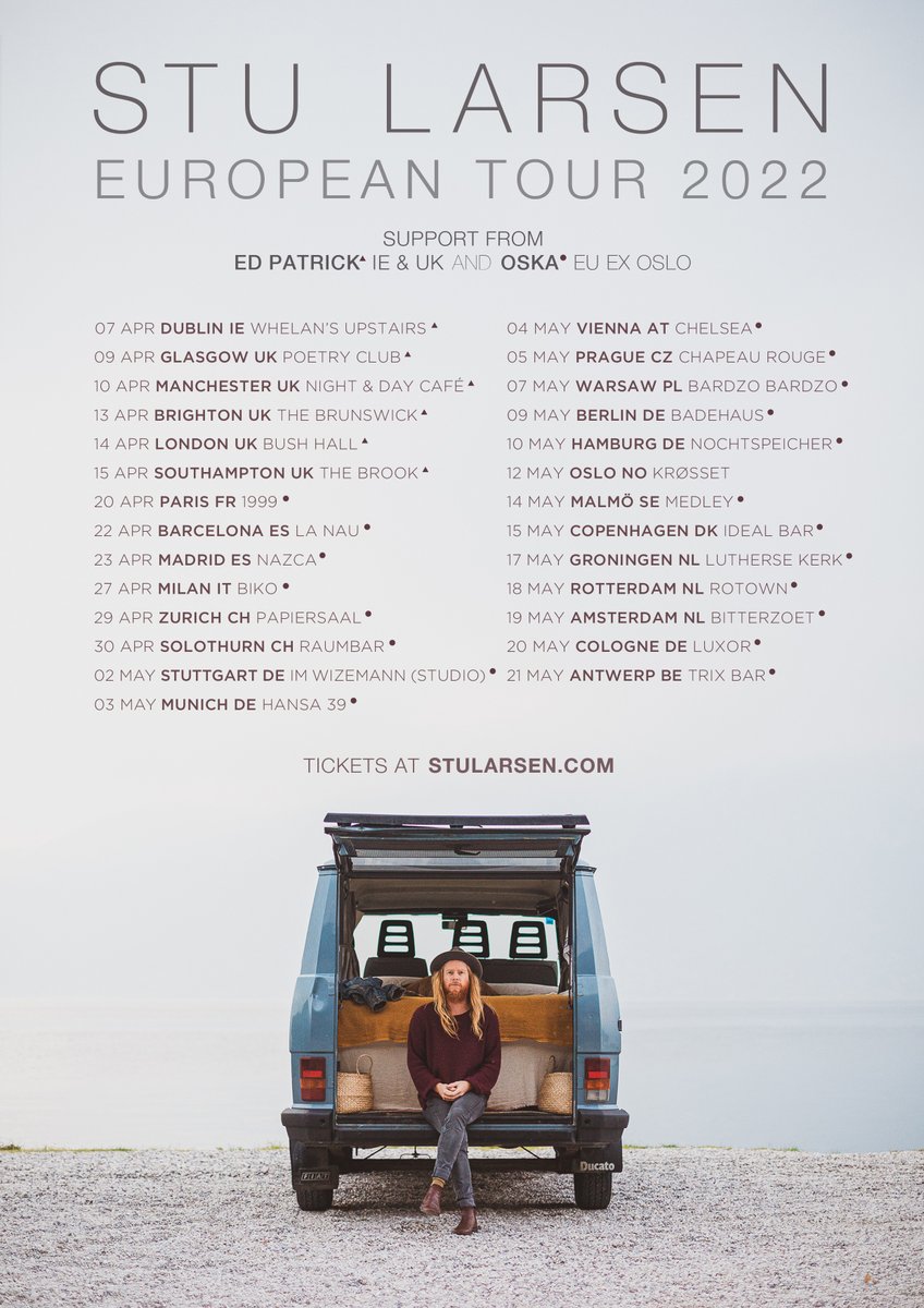 Hitting the road in two very short weeks 🚐 

Will we see you along the way? 

🎟 stularsen.tumblr.com/tour