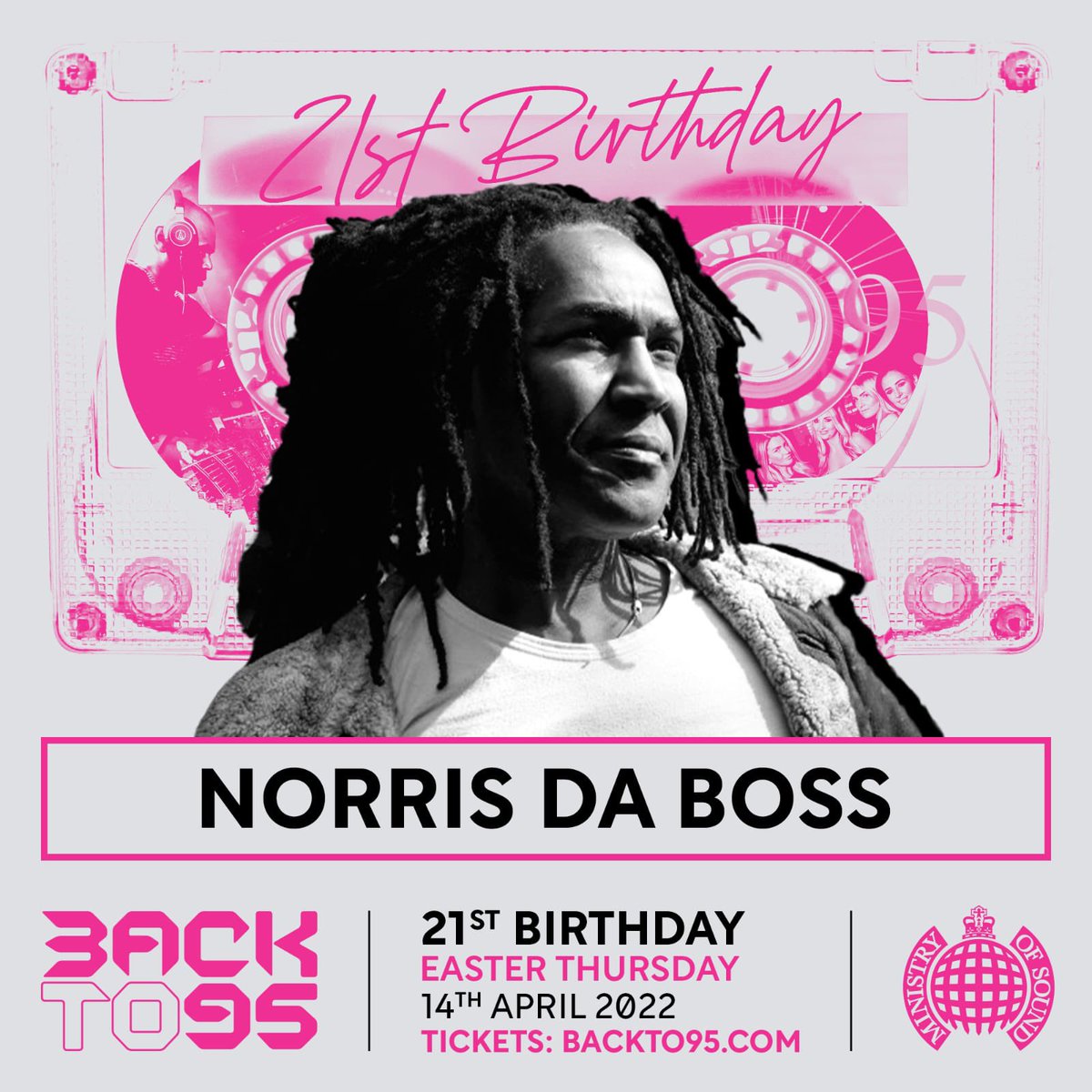 NorrisWindross's tweet photo. Really Looking Forward To This ! Join Me For BACK TO 95’s 21st Birthday, Easter Thursday 14TH APRIL 2022.

🎟GET TICKETS HERE: 
https://t.co/BX0xvvlstZ

#NorrisDaBossWindross #UKG #BackTo95 @BackTo95 https://t.co/813PAQ4Ntc