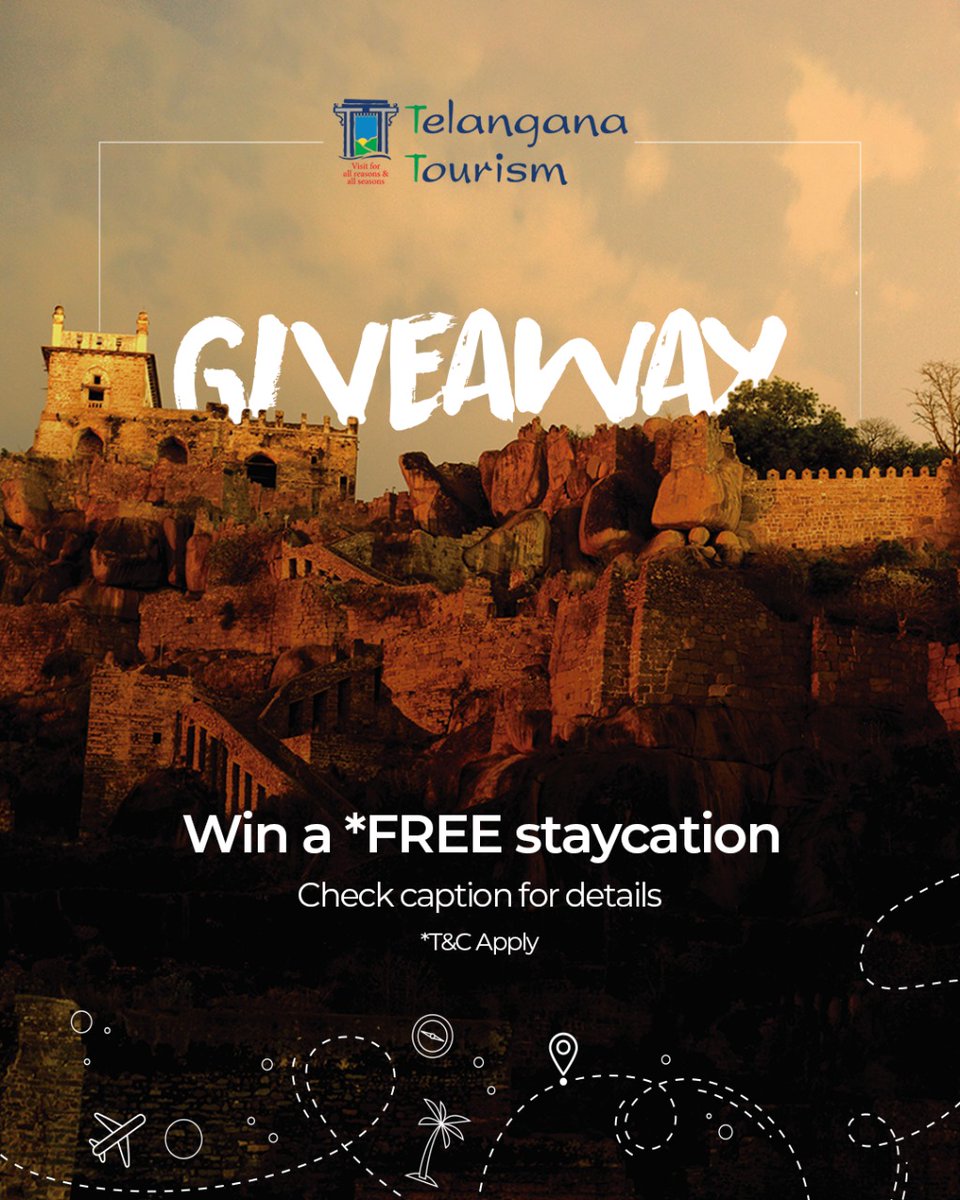 Enter the #contest by simply following these rules &amp; stand a chance to win a *Free #staycation.
> Follow us on Twitter, IG, FB &amp; YouTube
> Tag your travel partner
> Like and retweet the post
Last date:27th march, winner announcement: 30th March.
 #TelanganaTourism #Telangana