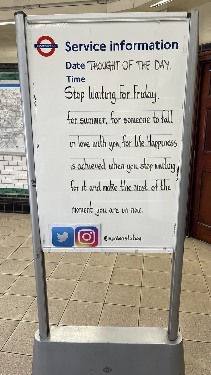 MordenStation's tweet photo. Wednesday 23rd March 2022 Thought Of The Day From Morden Station https://t.co/XrqtpWYuN8