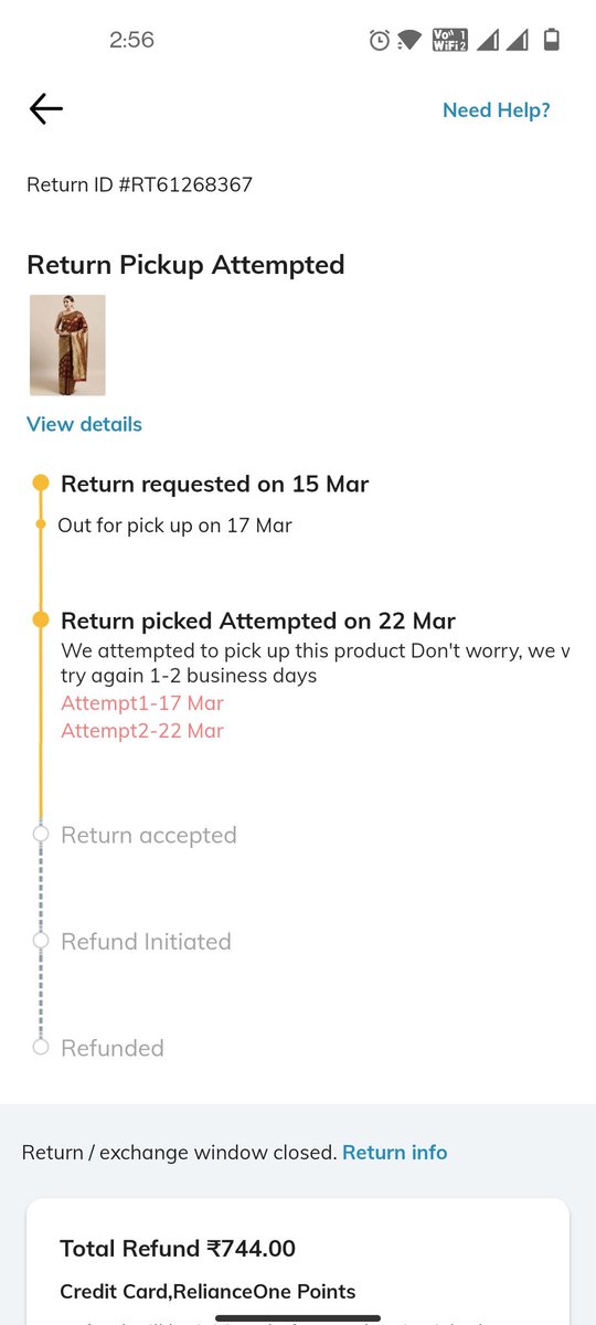 HARSH_INSIDE's tweet photo. 2- I asked your executive to tell me the assigned partner name &amp; it's delhivery ,now the return windows are closed &amp; I am in doubt whether you or your courier partner doing this intentionally. I mean how a courier boy get this courage to mark a false reattempt? Fix your loopholes https://t.co/yk2HnddLY4