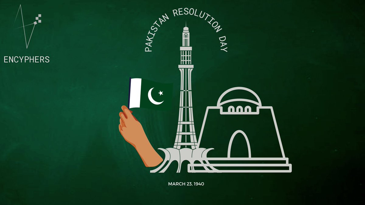 AafaqSikandar's tweet photo. ”Freedom is a blessing of Allah Almighty for a Nation. On this day we salute all courageous Muslim leaders who played their roles in the creation of Pakistan”
Happy Pakistan Resolution Day
#Encyphers #23rdMarch #PakistanDay #ResolutionDay https://t.co/4FXpj0I0EN