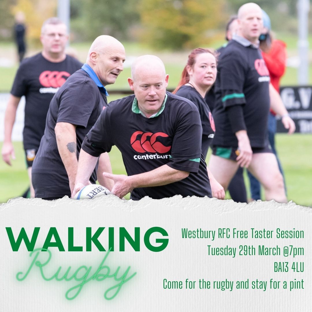 We are about a week away from our Walking Rugby taster session. Come along and give it a try and find out more about the sport and influence how we run it.

We will be walking around for about an hour and then enjoying a drink in the clubhouse. 🚶🏈🍺