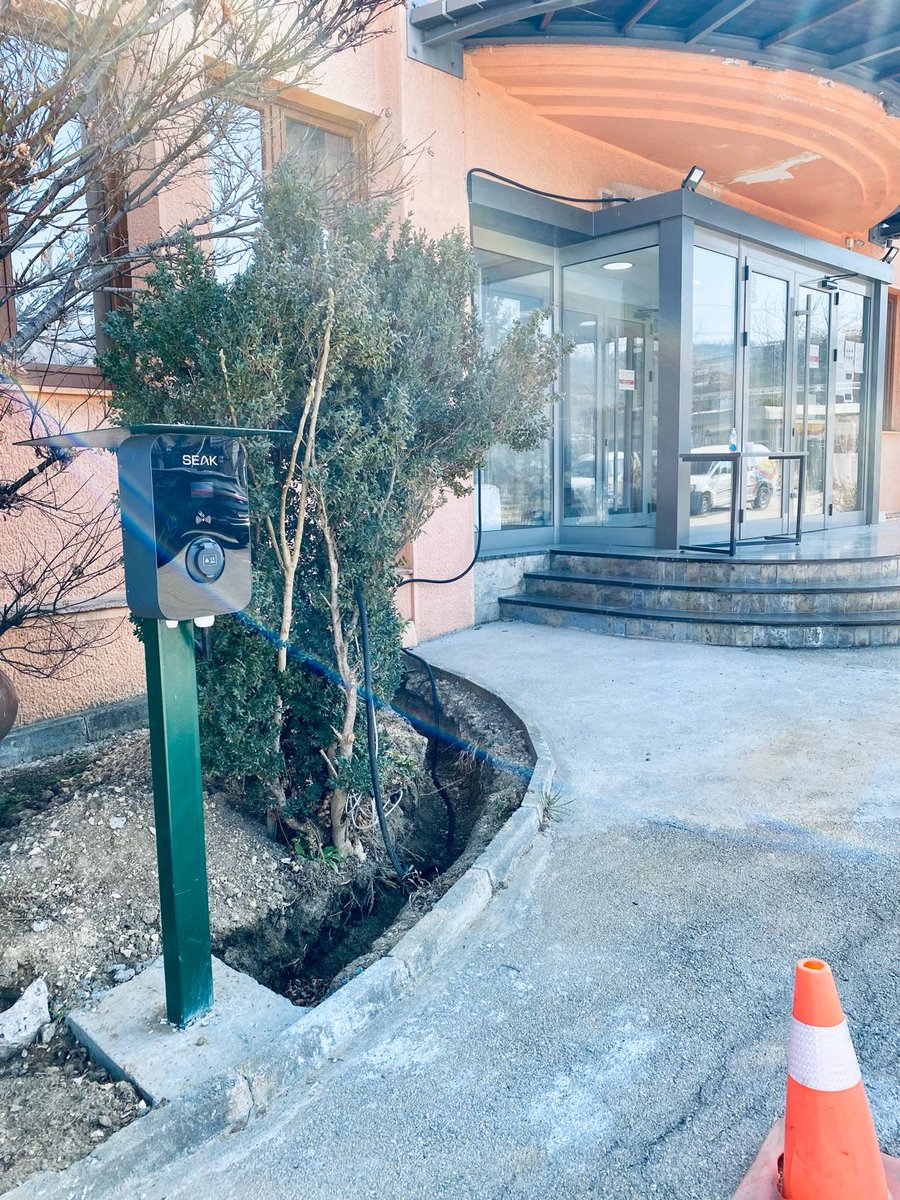 One of the first AC charger from our new design of LUMiCHARGER for commercial use, especially for shopping park, underground garage or company parking was installed by our partner My Dealer Macedonia in North Macedonia. Check more technical details: bit.ly/3ug4Ux0
