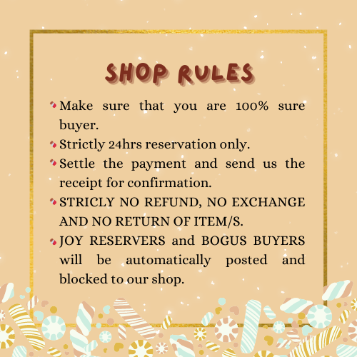 delightfulph_'s tweet photo. 🍫 Shop Rules! https://t.co/0dkURPLxrY