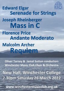 Tickets still available for our concert on Saturday. New Hall, Winchester.