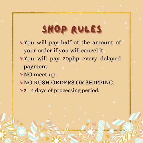 delightfulph_'s tweet photo. 🍫 Shop Rules! https://t.co/0dkURPLxrY