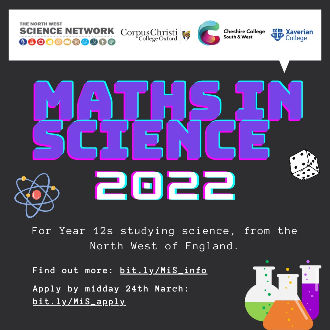 CCCOxfordAccess's tweet photo. It's #WorldMathsDay! What better day than for Year 12s in the #northwest to sign up to do some #MathsInScience? @NorthWestScien...
https://t.co/0j6pqNRt4o
https://t.co/hAPMx6OFs2 https://t.co/aYYMzmUouf