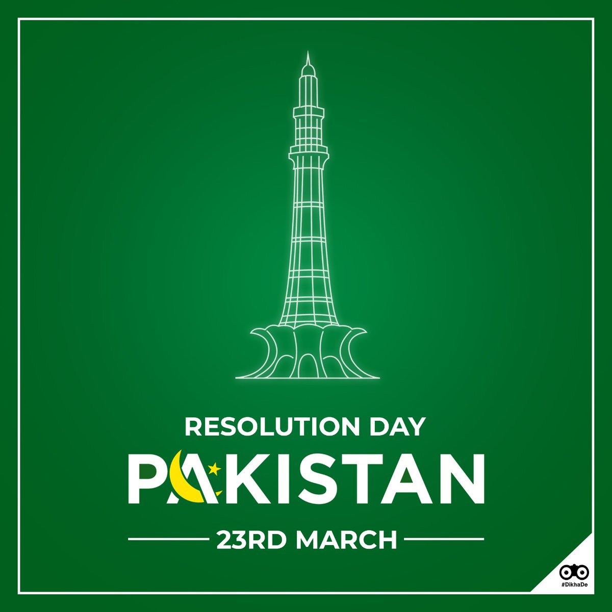 DikhaDeOfficial's tweet photo. May our flag always stand high, may our spirits always be soaring, May our country always prosper and touch the heights of the sky. Happy Pakistan Day.

#PakistanResolutionDay #DikhaDe #JoDikhtaHaiWohBiktaHai https://t.co/yPm3yvKZqW