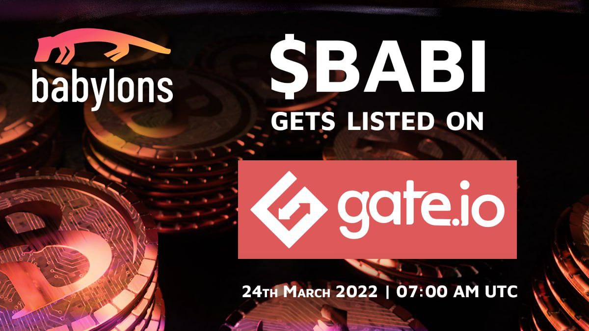 WebcoinLabs's tweet photo. Did you hear that ? 👀

$BABI is about to get listed on @gate_io , one of the top 10 #crypto exchange on 24th March , 7 am UTC (Tommorow) 🥳

Congratulations to the @BabylonsNFT team , We are still holding $BABI bags are you ? 🧐 https://t.co/atC909Aeg3