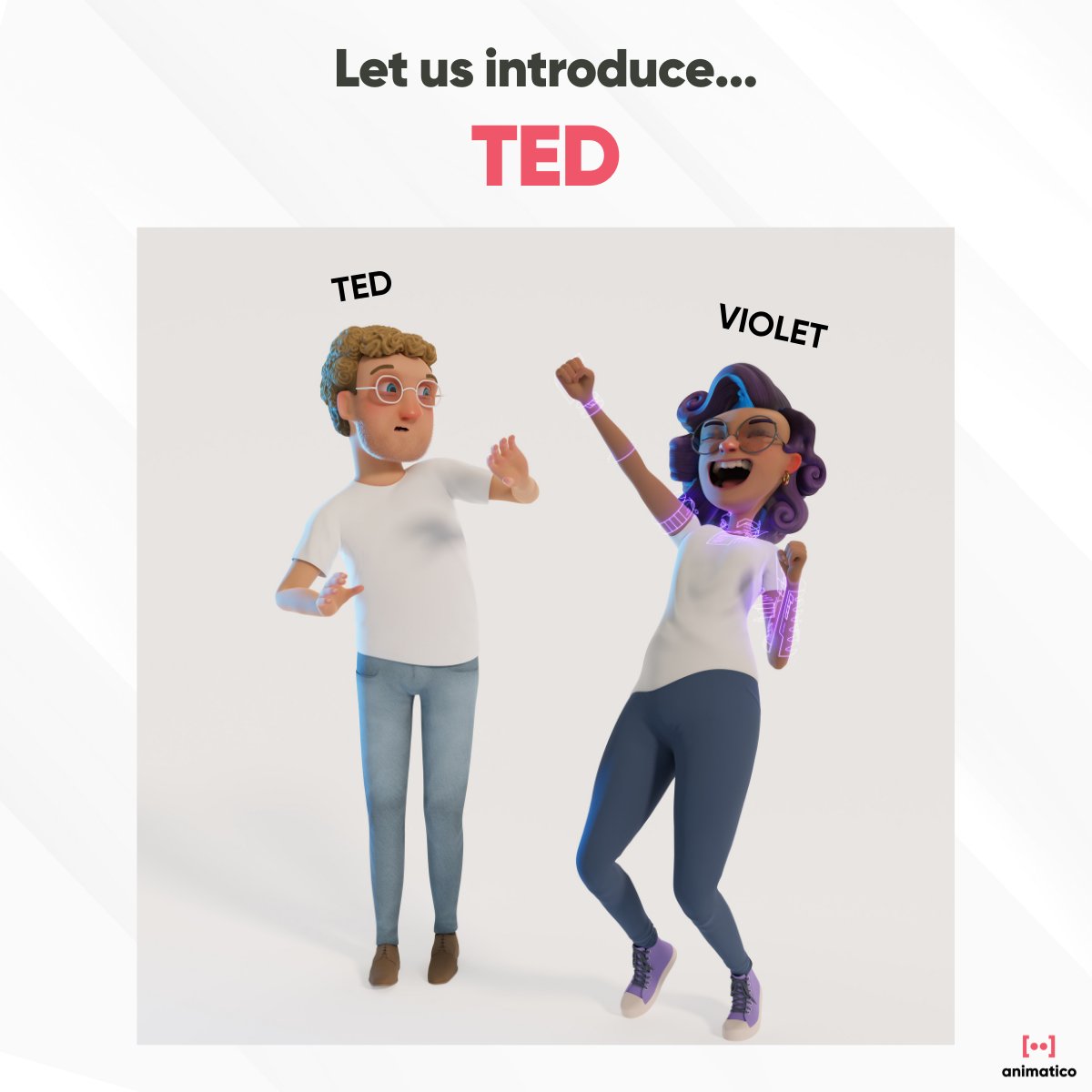 AnimaticoAvatar's tweet photo. You voted, we listened!

Please meet: TED. 

Our newest avatar family member!

What kind of avatar would you like to see next?

#avatars #animatico #avatarexperiences https://t.co/jElpij0m15