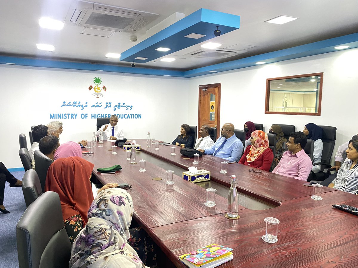 MoHEmv's tweet image. On the request of MoHE, NCIT briefed  universities and colleges about  the basis for cooperation and collaboration between National Knowledge Network  of India and Higher Education Network of Maldives, in the field of Information and Communications Technology.