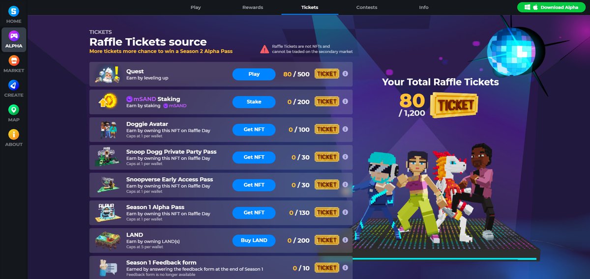 NancyWi83944302's tweet photo. @TheSandboxGame I just participated in the daily #SandboxAlphaS2Contest for a chance to earn up to 1,000 $SAND! Starting March 22 - Ticket Day. Check out my screenshot below!
👇 #SandboxAlphaS2 https://t.co/PiamHAGYTq