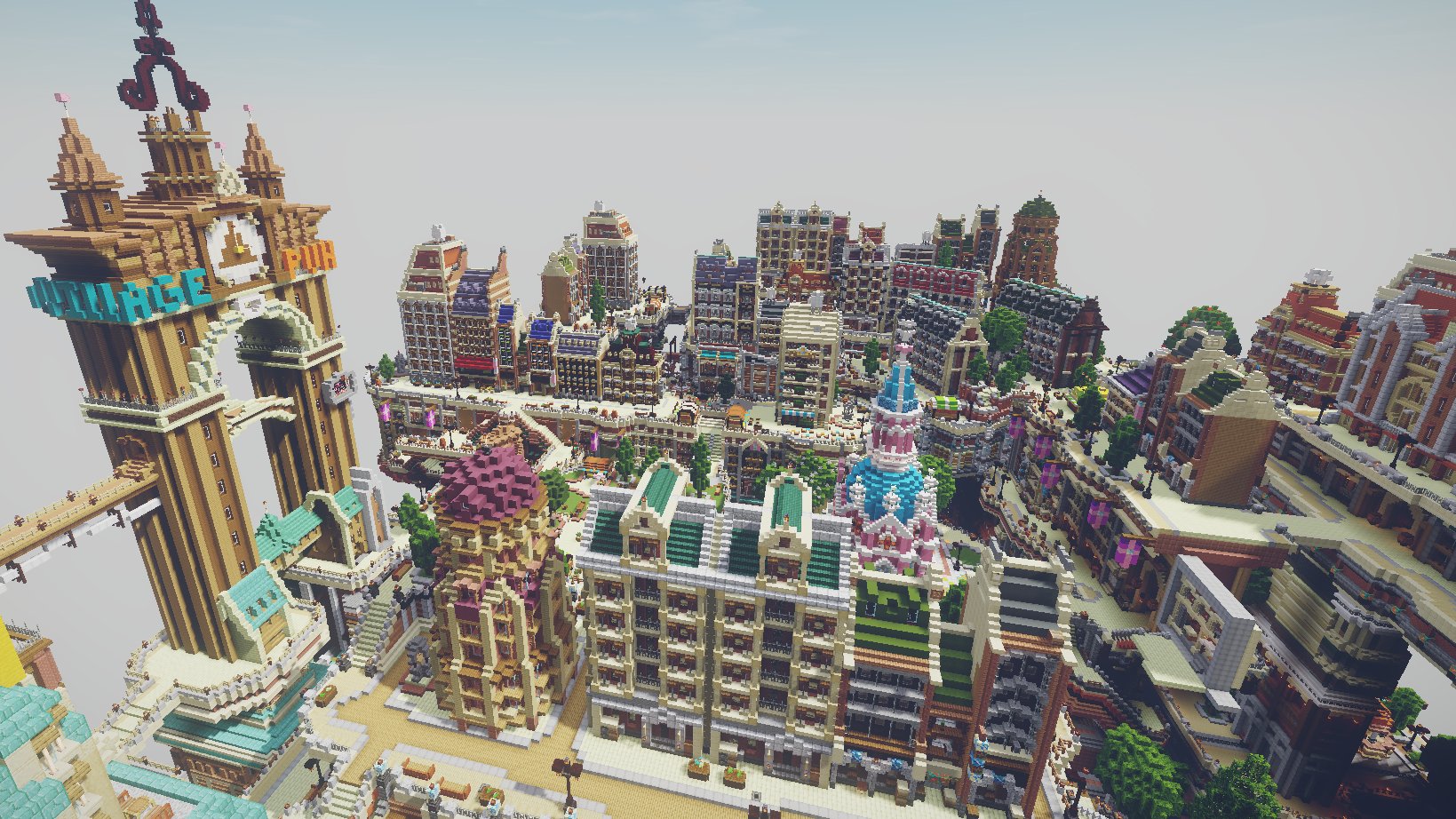 ぷっこ村のししゃも 気晴らしにちょっとやっては半年放置を繰り返し 3年経っても未完の空中都市ー 今日もちょっとやったけど たぶんまた半年放置 マイクラ マインクラフト Minecraft建築コミュ バニラ建築学部 Minecraft T Co